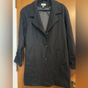 Covington Black Wool Blend Coat